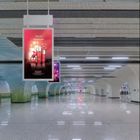 Double Sided Hanging Indoor 500cd/M2 Ceiling LCD Poster Screen For Advertising